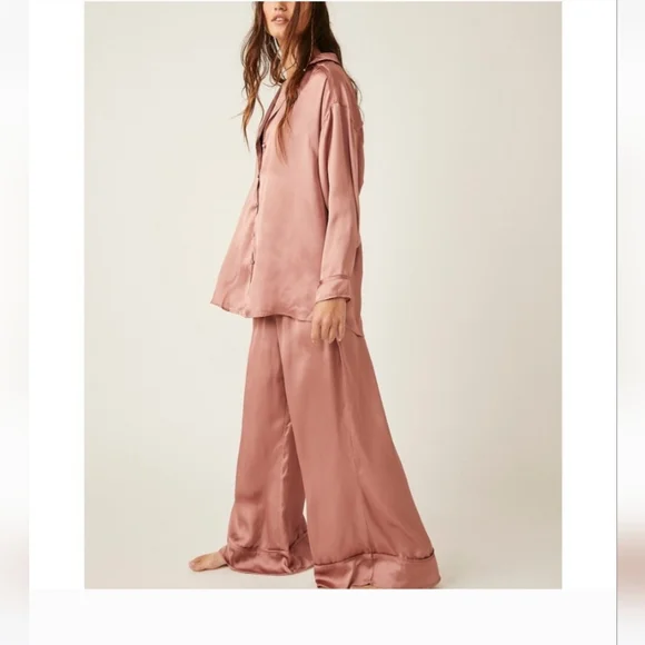 $50 Start Free people dreamy days pajama set rose color size small NWT - Picture 2 of 11